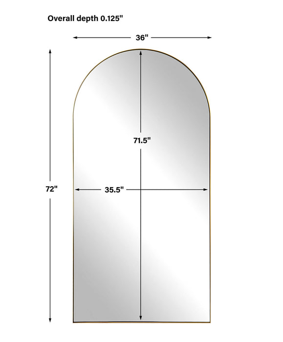 Crosley - Arch Mirror - Antique Brass
