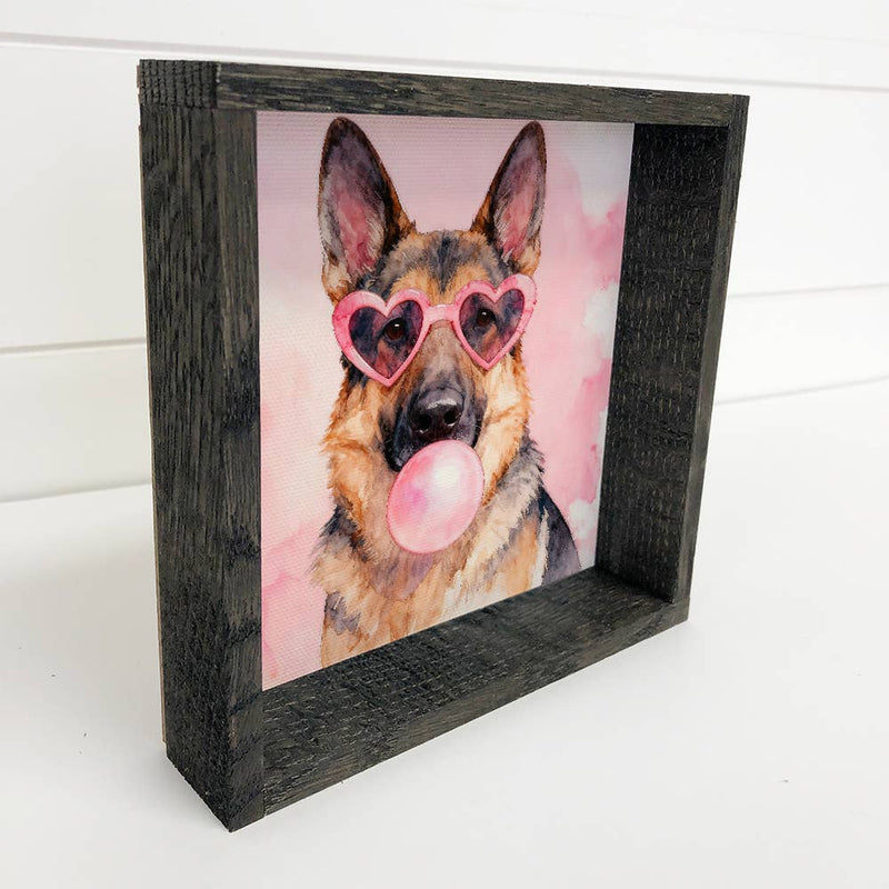 German Shepherd Heart Sunglasses Bubblegum - Grooming Salon