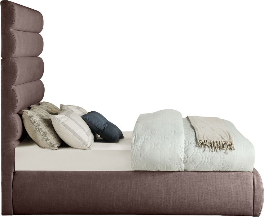 Adam - Linen Fabric Bed With 70.5" Headboard