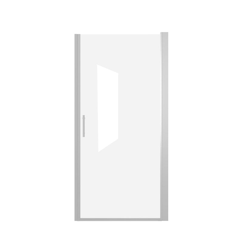 Shower Door, Tempered Glass With Safety Film - Chrome