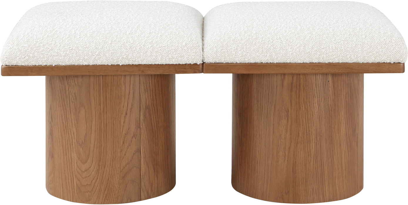 Pavilion - 2 Piece Modular Bench With Brown Base