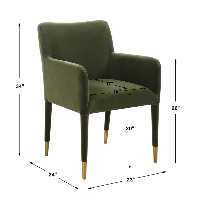 Conifer - Dining Arm Chair - Moss Green