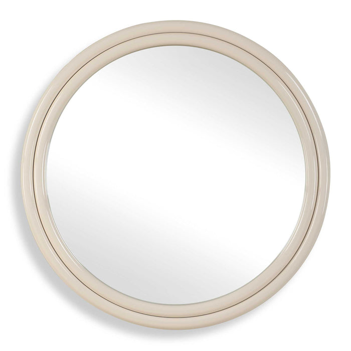 Florian - Warm White Round Mirror - White