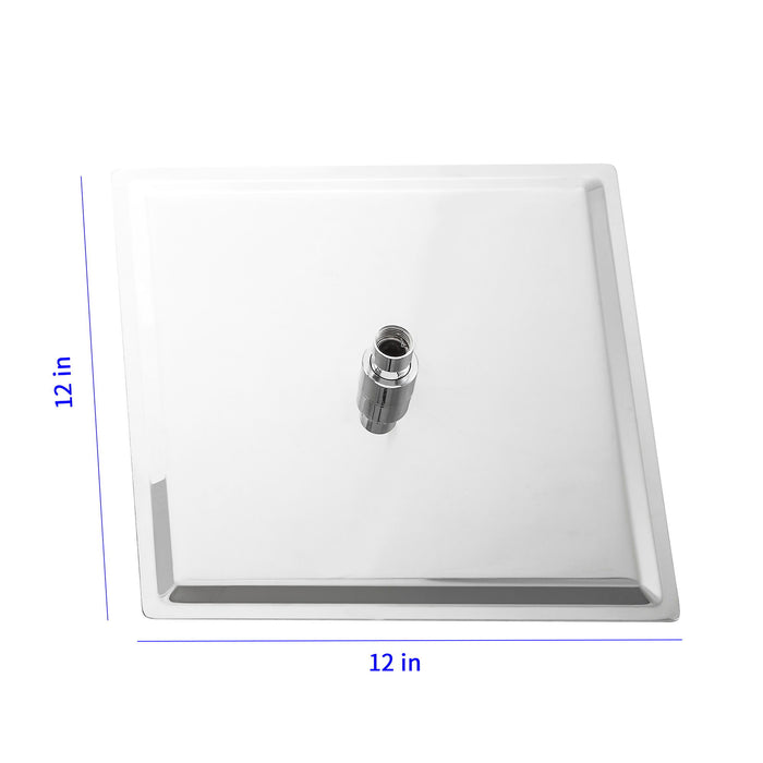 Ultra Thin Square Rainfall Shower Head Stainless Steel, Wall Or Ceiling Mount