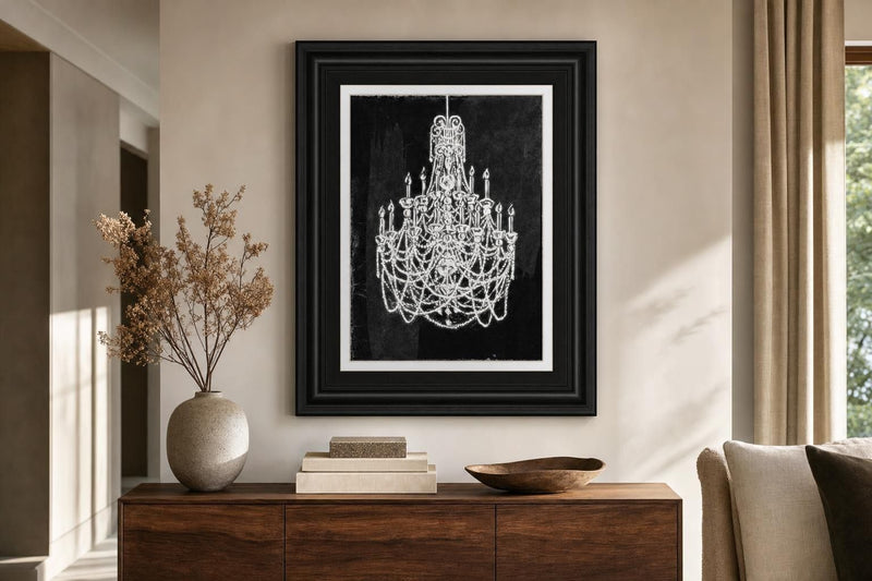 Luminous Twilight - 34" x 40" Framed Wall Art - Black
