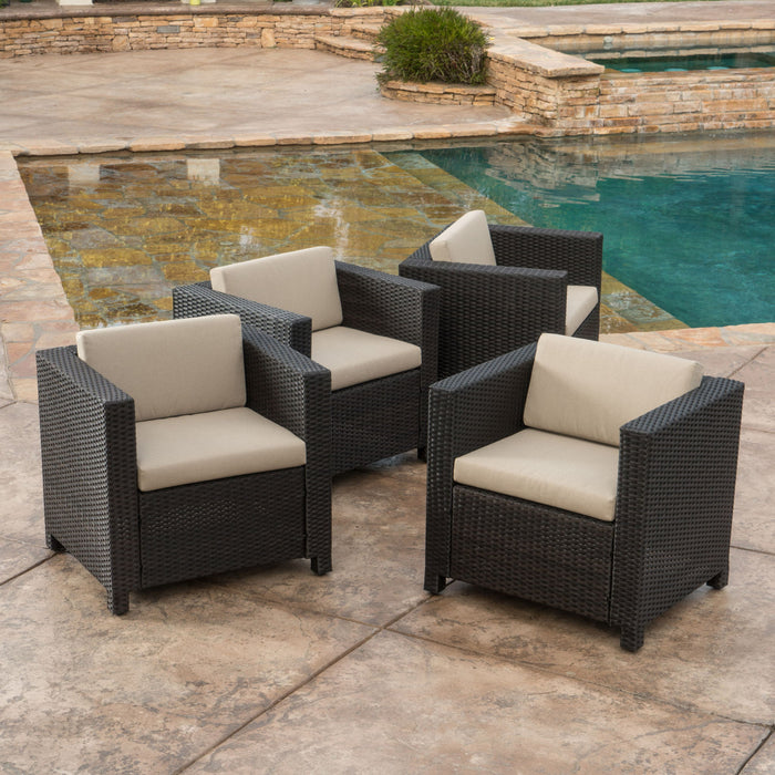 Stylish Outdoor Club Chair With Weather Resistant Cushions