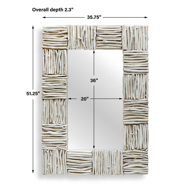 Lathey - Teak Mirror - Woodtone