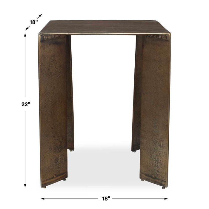Reade - Outdoor Accent Table - Brass