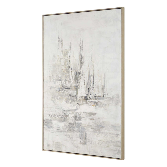 Hours In Silence - Abstract Art - Black / Brown / Gray / White / Woodtone