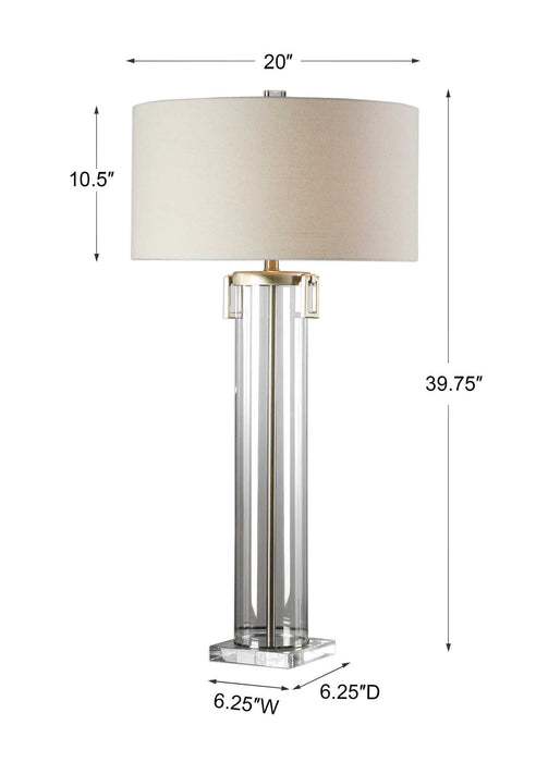 Monette - Tall Cylinder Lamp - Pearl Silver