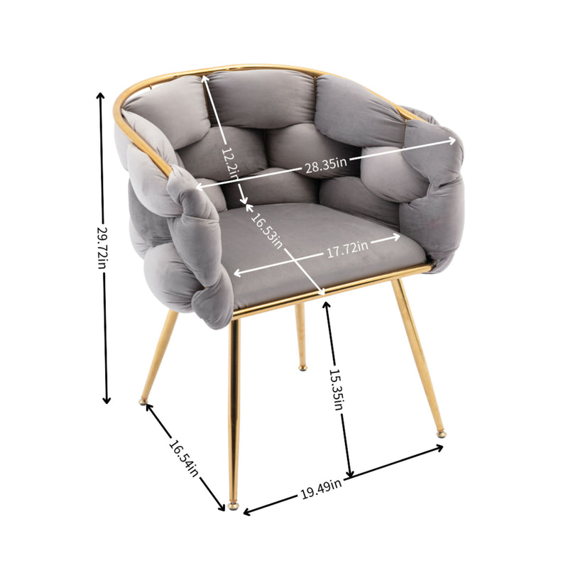 Luxury Modern Simple Leisure Single Sofa Chair Bedroom Lazy Person Household Dresser Stool Manicure Table Back Chair