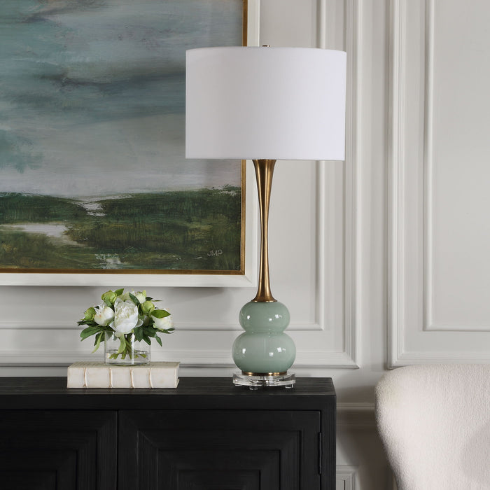 Sanctuary - Green Gray Table Lamp