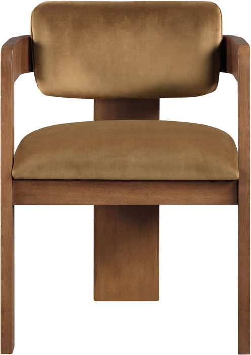 Sacha - Velvet Dining Chair With Brown Base (Set of 2)