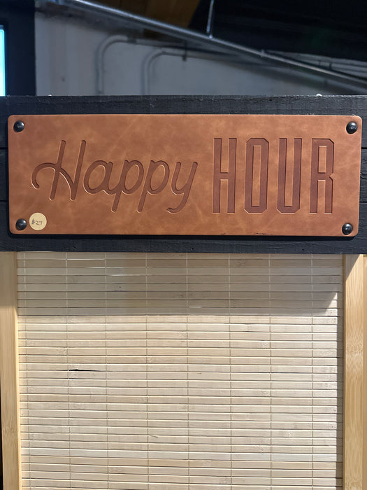 Leather/Wood Bar Sign