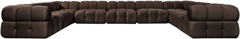 Orin - Velvet Performance Fabric Upholstered 9 Piece Sectional