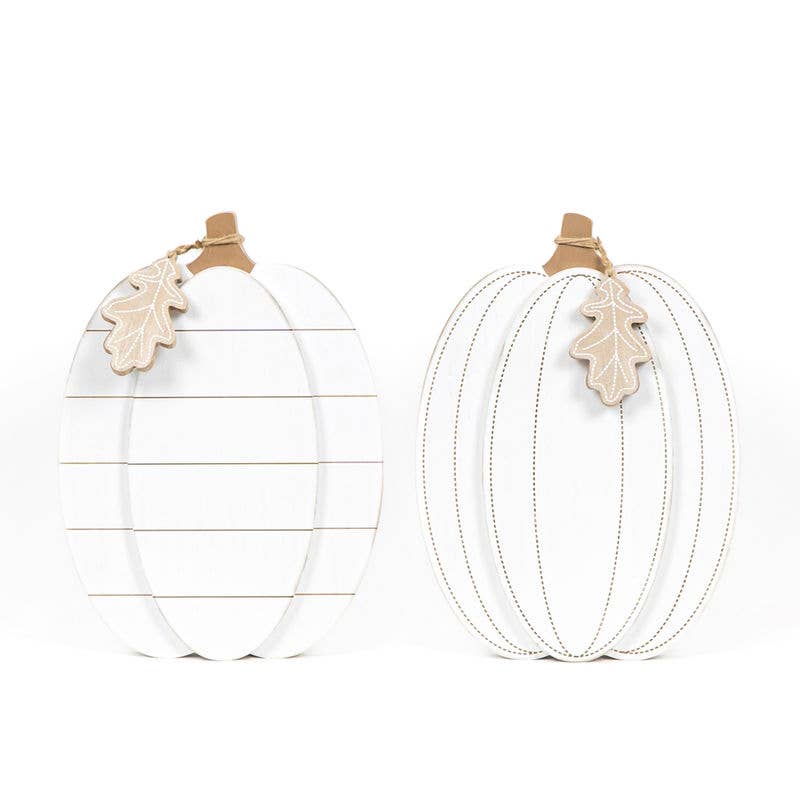 Chunky Wooden Tall PUMPKIN FALL Decor