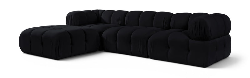Orin - Velvet 4 Piece Modular Sectional With Chaise