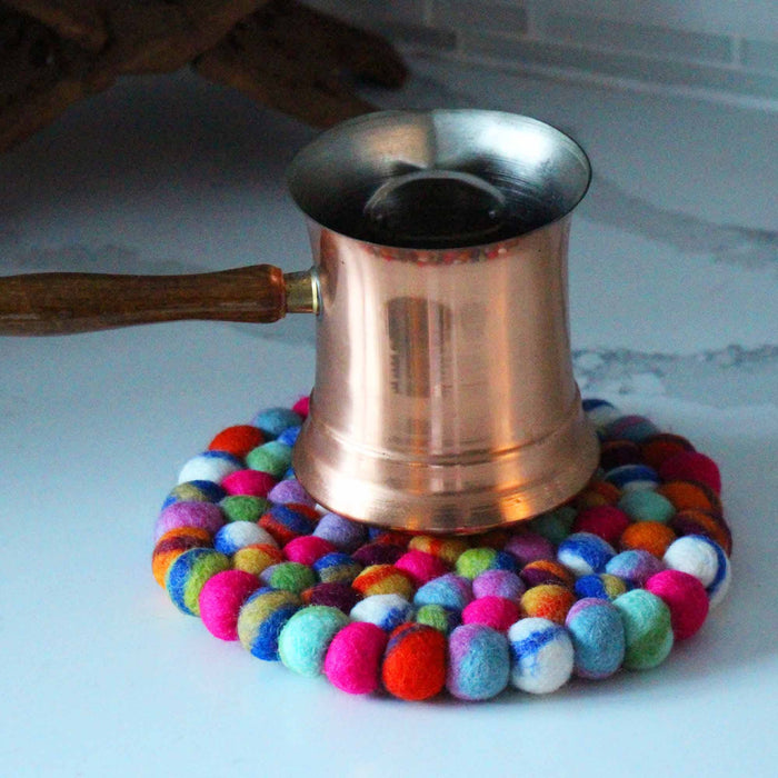 Rainbow Felt Ball Trivet