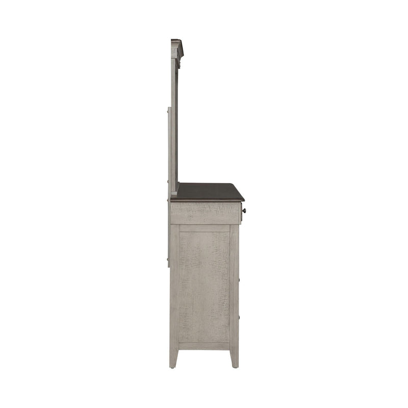 Ivy Hollow - Dresser & Mirror - Weathered Linen / Dusty Taupe