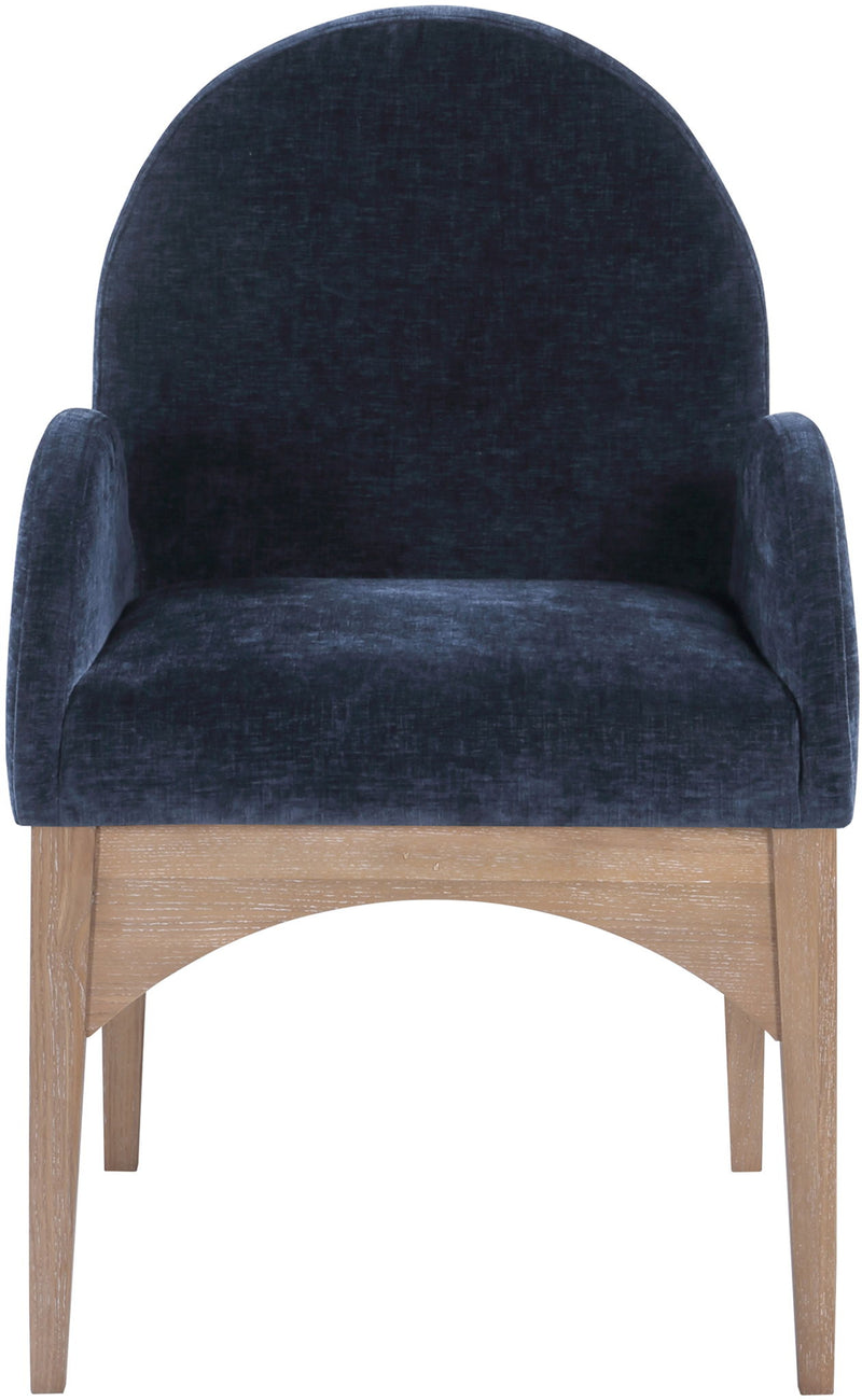 Waldorf - Chenille Dining Arm Chair With Natural Legs