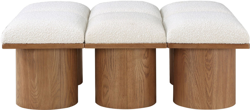 Pavilion - 6 Piece Modular Bench With Brown Base