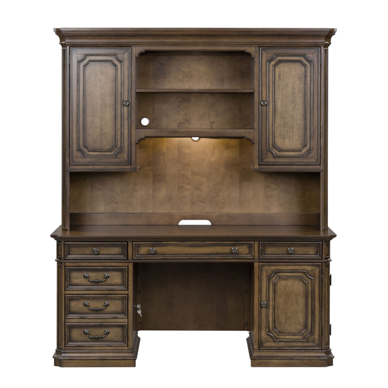 Amelia - Jr Executive Credenza Set - Antique Toffee