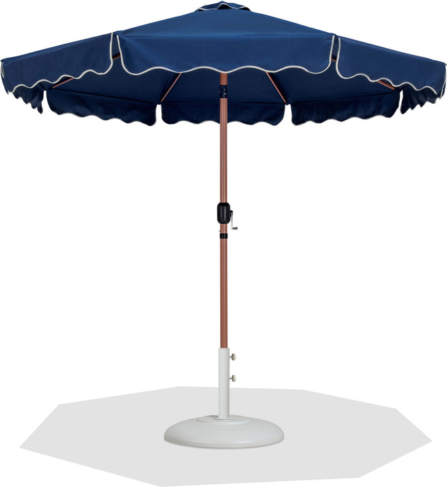 Amalfi - Patio Umbrella - White Base / Light Brown Pole