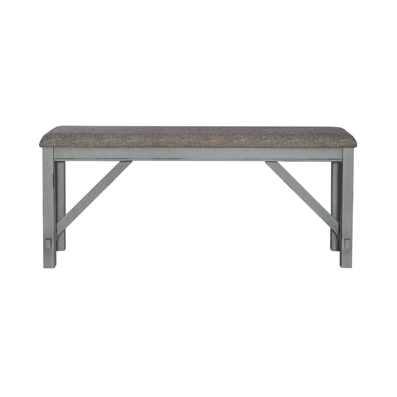 Newport - Counter Height Dining Bench - Smokey Gray / Carbon Gray