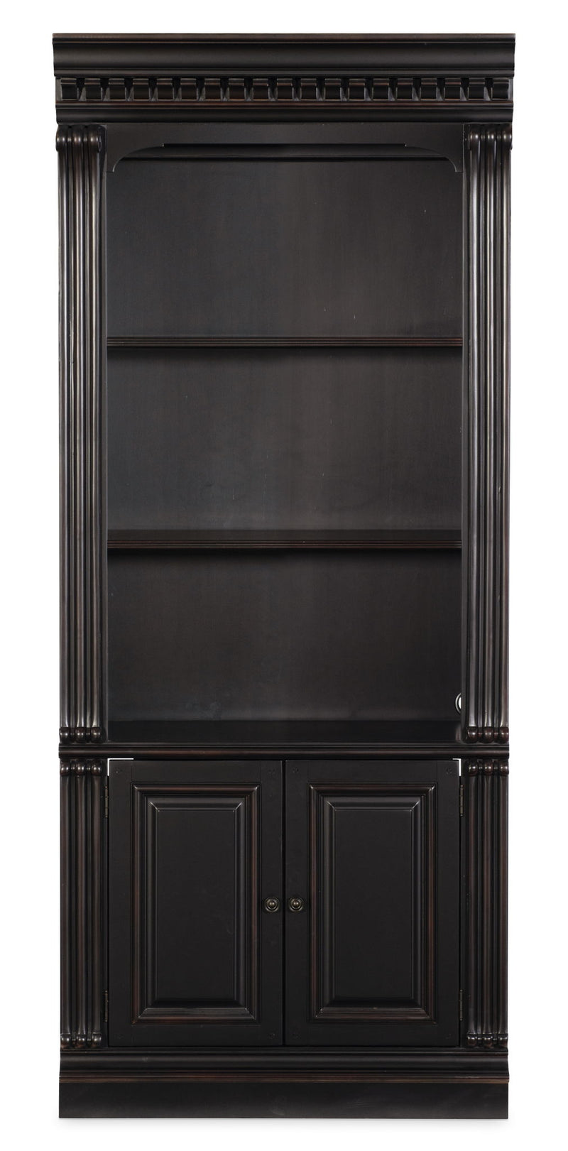 Telluride - Bunching Bookcase (With Doors) - Black