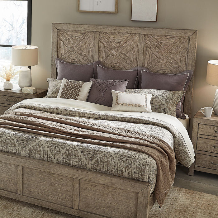 Skyview Lodge - Queen Panel Bed - Cobblestone