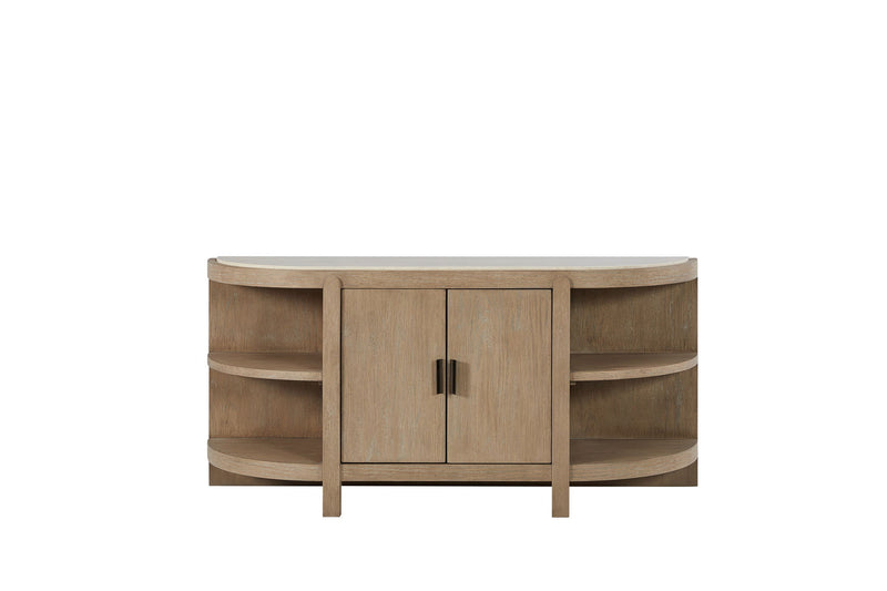 Trilogy - 2-Door Console Table With Marble Top - Toffee