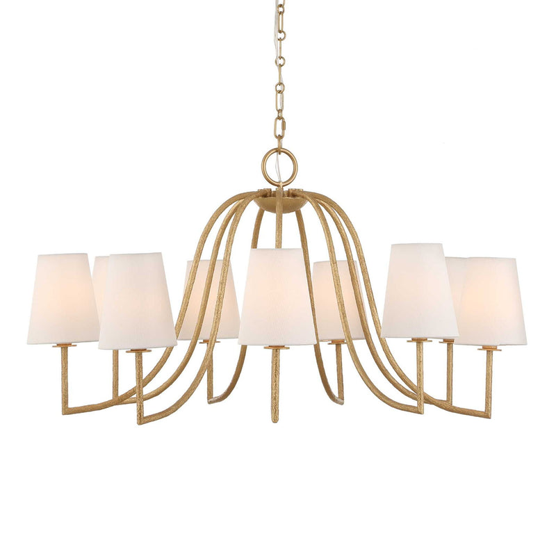 Seville - 9 Light Chandelier - Gold