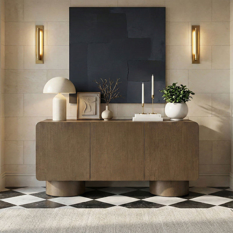 Adagio - Solid Wood And Oak Veneer Sideboard / Buffet