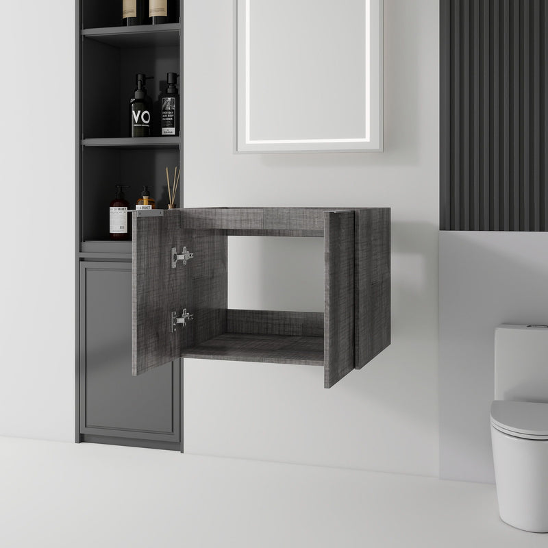Floating Bathroom Vanity Cabinet With Soft Close Double Doors, Spacious Interior Storage, Wall Mounted, Cabinet Only