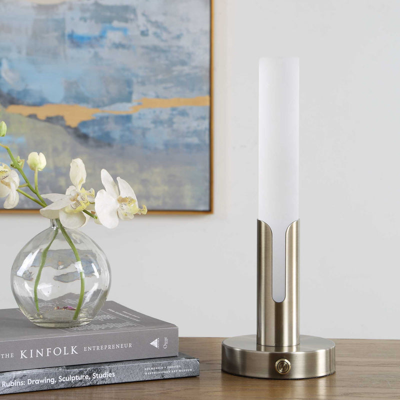Tron - Rechargeable LED Accent Lamp - Brass,Gold
