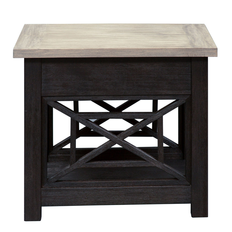Heatherbrook - Drawer End Table - Charcoal & Ash
