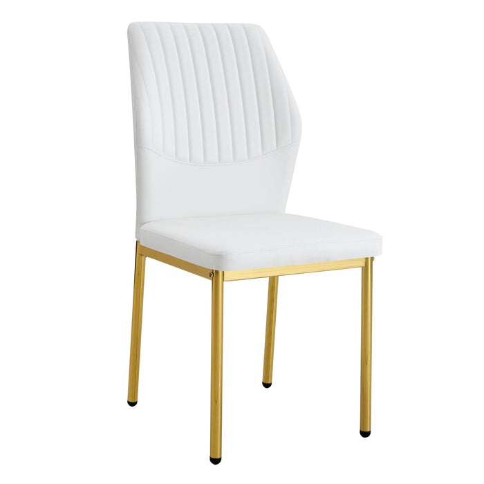 Luxury Simple Chair With Metal Leg