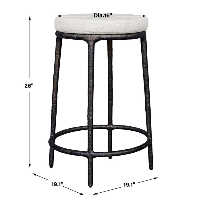 Thayer - Outdoor Counter Stool - Black / White