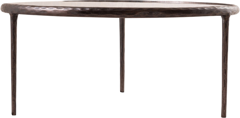 Evren - Glass Top And Aluminum Base Coffee Table