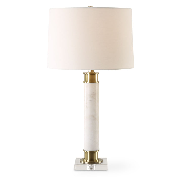 Plinth - White Marble Table Lamp