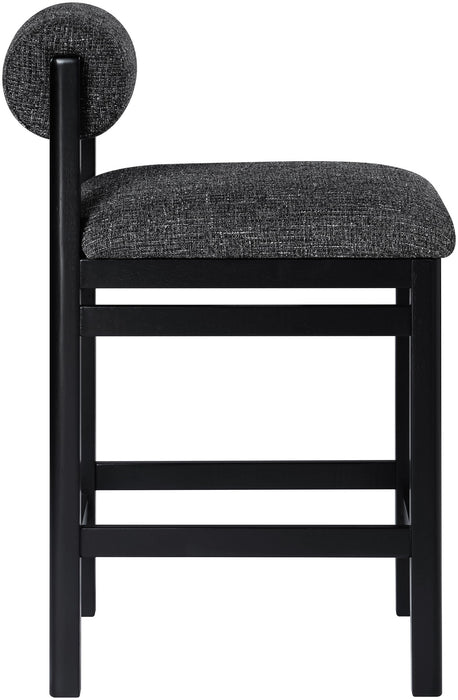 Roundhill - Fabric Counter Stool - Black Frame