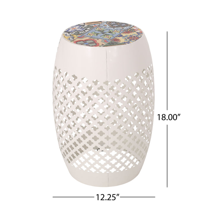 Roswell - Outdoor Side Table With Mosaic Tile Top