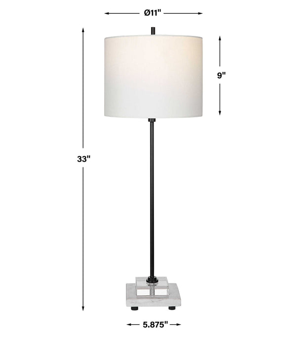 Ciara - Sleek Buffet Lamp - Black