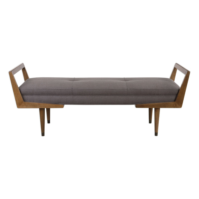 Waylon - Mid-Century Modern Bench - Dark Gray