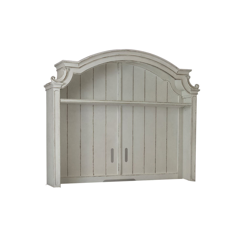 Magnolia Manor - Arched Entertainment Hutch - Antique White