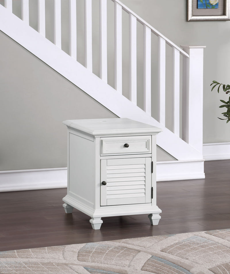 Charlestown - Storage End With USB - White