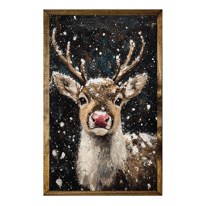 ARTISTIC SERIES TIMBERLAND-RUDOLPH RED NOSE REINDEER ART