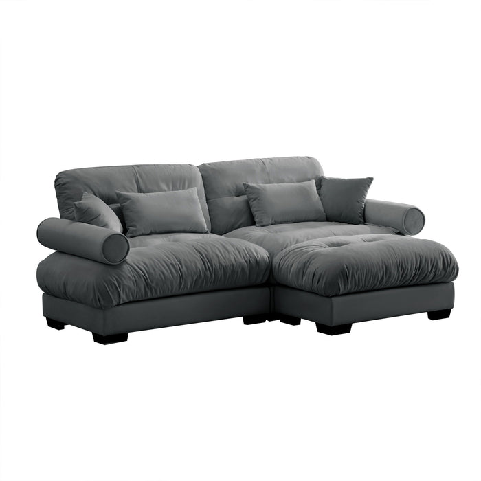 Super Comfort Oversized Modular Sectional Sofa With Movable Ottoman