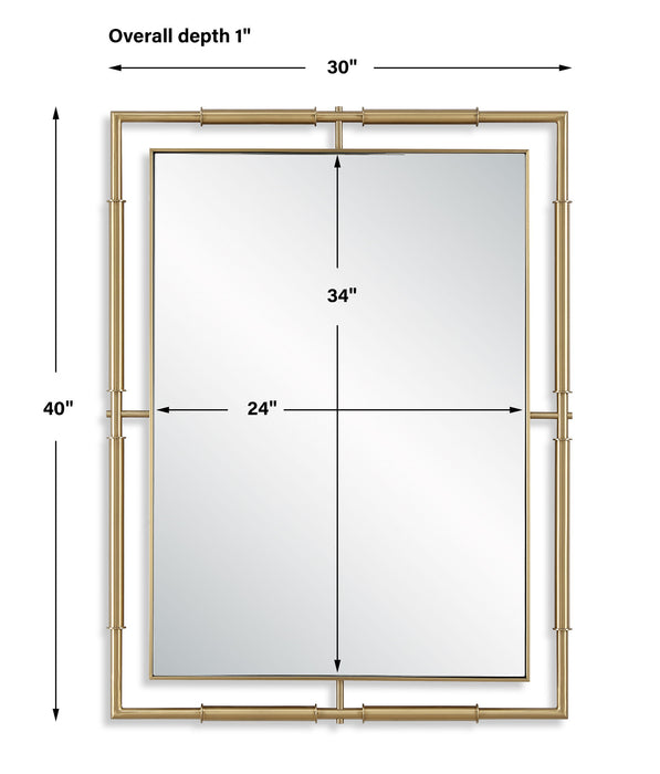 It's All Connected - Rectangle Brass Mirror