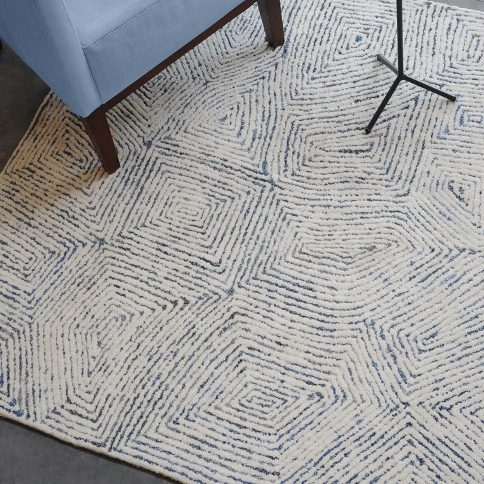 Maze - 5 X 8 Rug - Blue